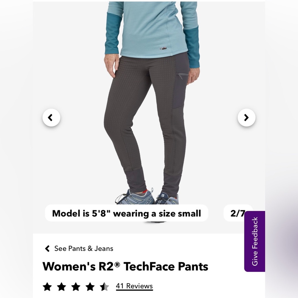 NEVER WORN - Patagonia Women’s R2 Techface Pants XS angler pants fishing